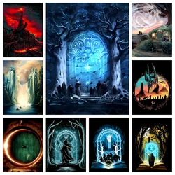 5D DIY Diamond Painting The Rings Movie Scenes Embroidery Fantasy Cross Stitch Mosaic Handicraft Home Decor Children's Gift