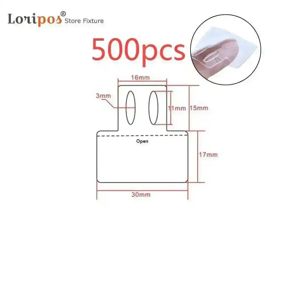 TOWNSBOX 500 Stück Brillengestell Preisschild Tags Abdeckung Kunststoff Hängeetikett Hülle Tasche für Brillen Brillen Sonnenbrillen 9
