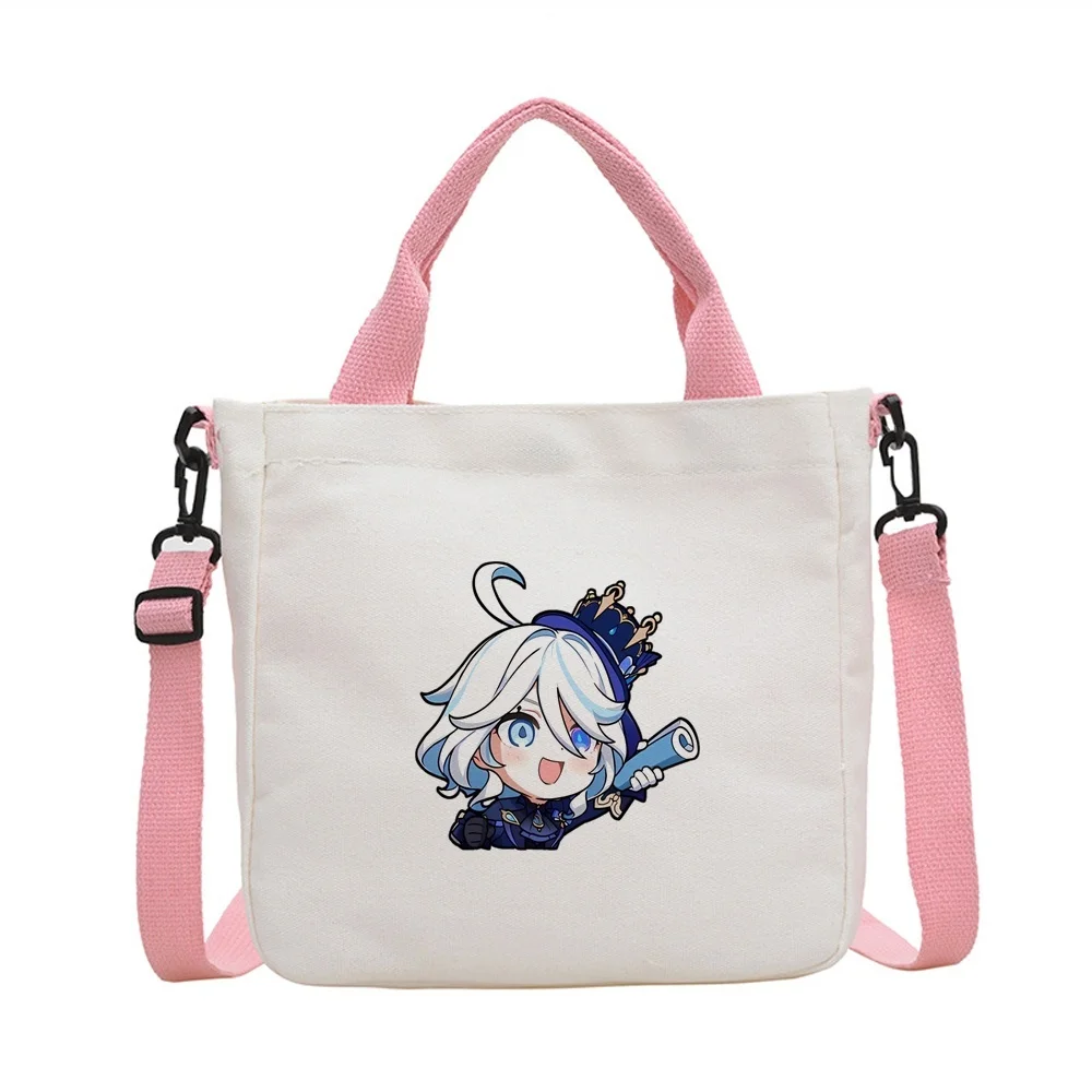Genshin Impact Furina tote bag shopping bolsas de tela personnalisable y2k femme