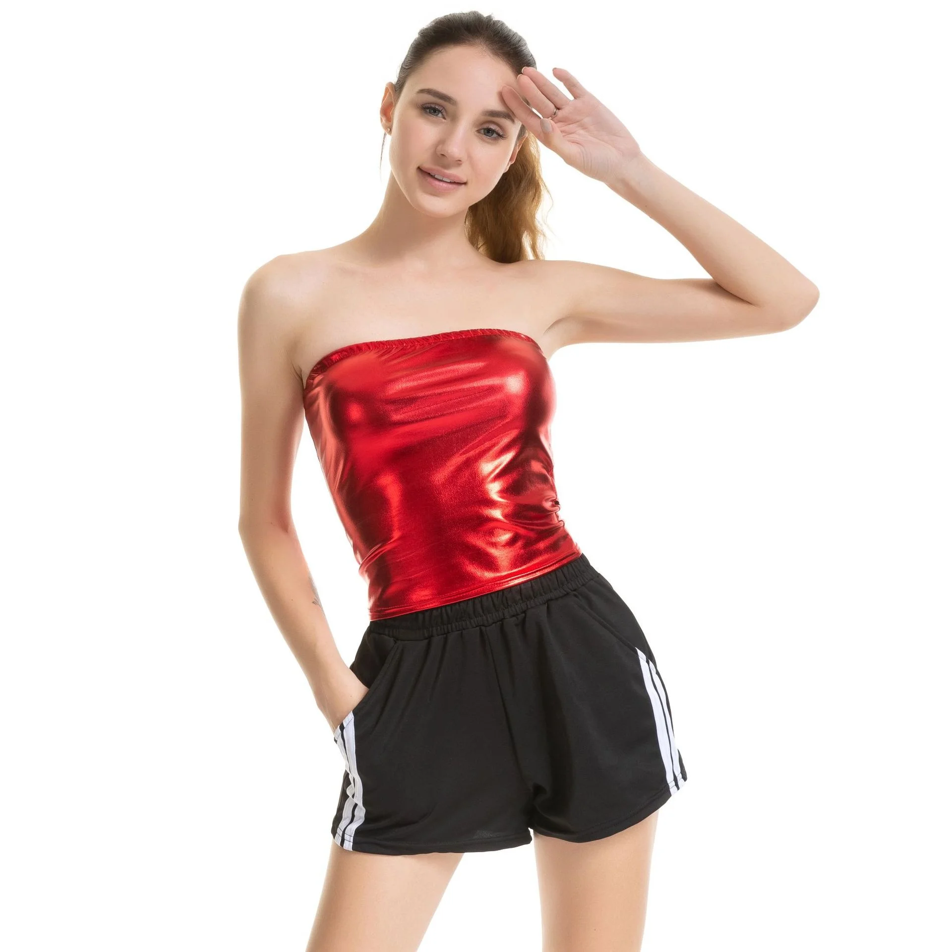 

Sexy Slim Fit Women's Stage Performance Pure Color Uniforms Fashionable Streetwear Autumn Collection