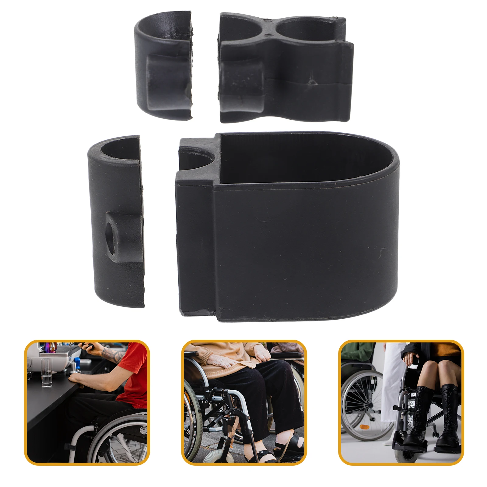 

Complete Set Of Holder Accessories For Walking Stick Support Walker Wheelchair Plastic Alloy