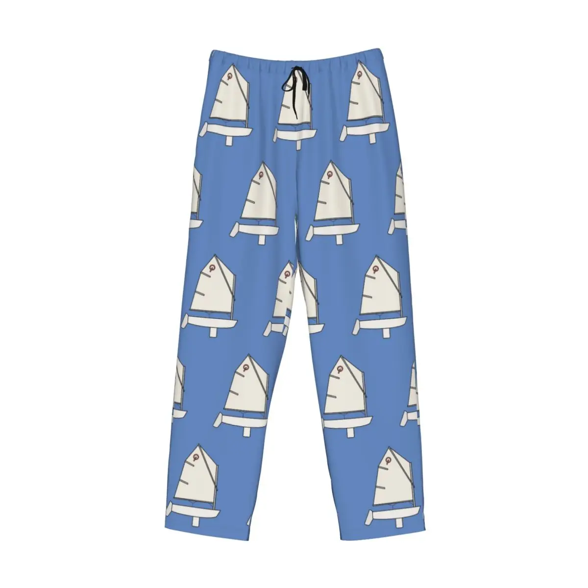 Pantalon de pyjama personnalisé pour homme, motif bateau à voiles Optimist, vêtements de nuit, pantalon de détente avec poches