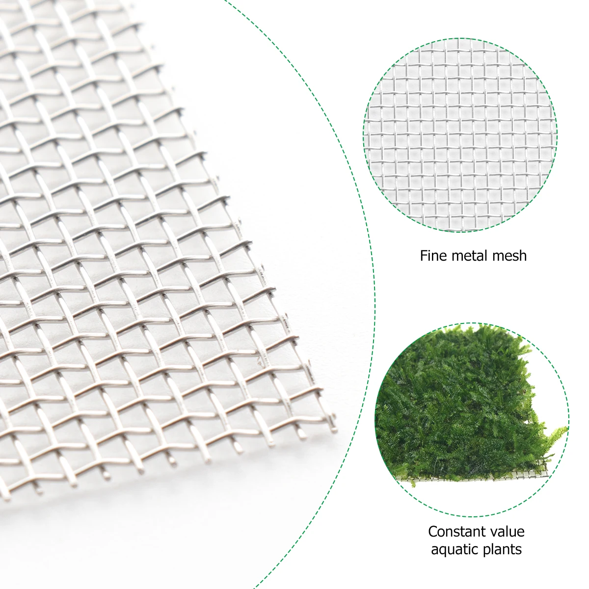 

Stainless Steel Wire Mesh Pad 304 Grade Aquarium Fixed Grass Plant Net DIY Fish Tank Background Square Mesh Eco Friendly Safe