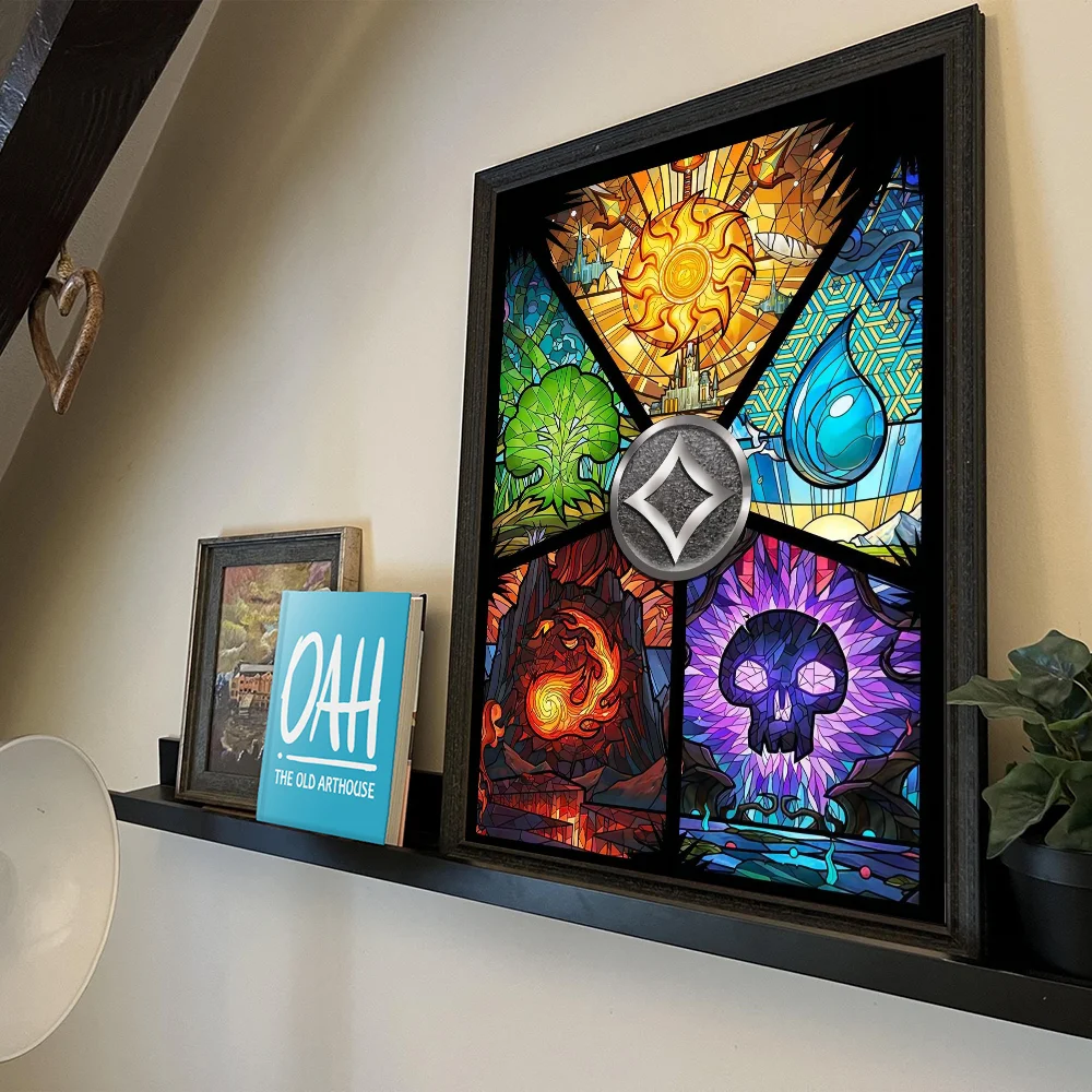 M-Magic The Gathering Self-adhesive Art Poster HD Quality Wall Art Retro Posters for Home Home Decor