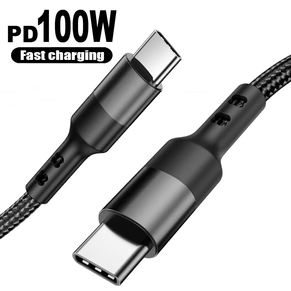 Type-C to USB Cable Fast Charge For iPhone 17 15 16 Pro for iPad for Samsung Xiaomi Dual Type C Data Line