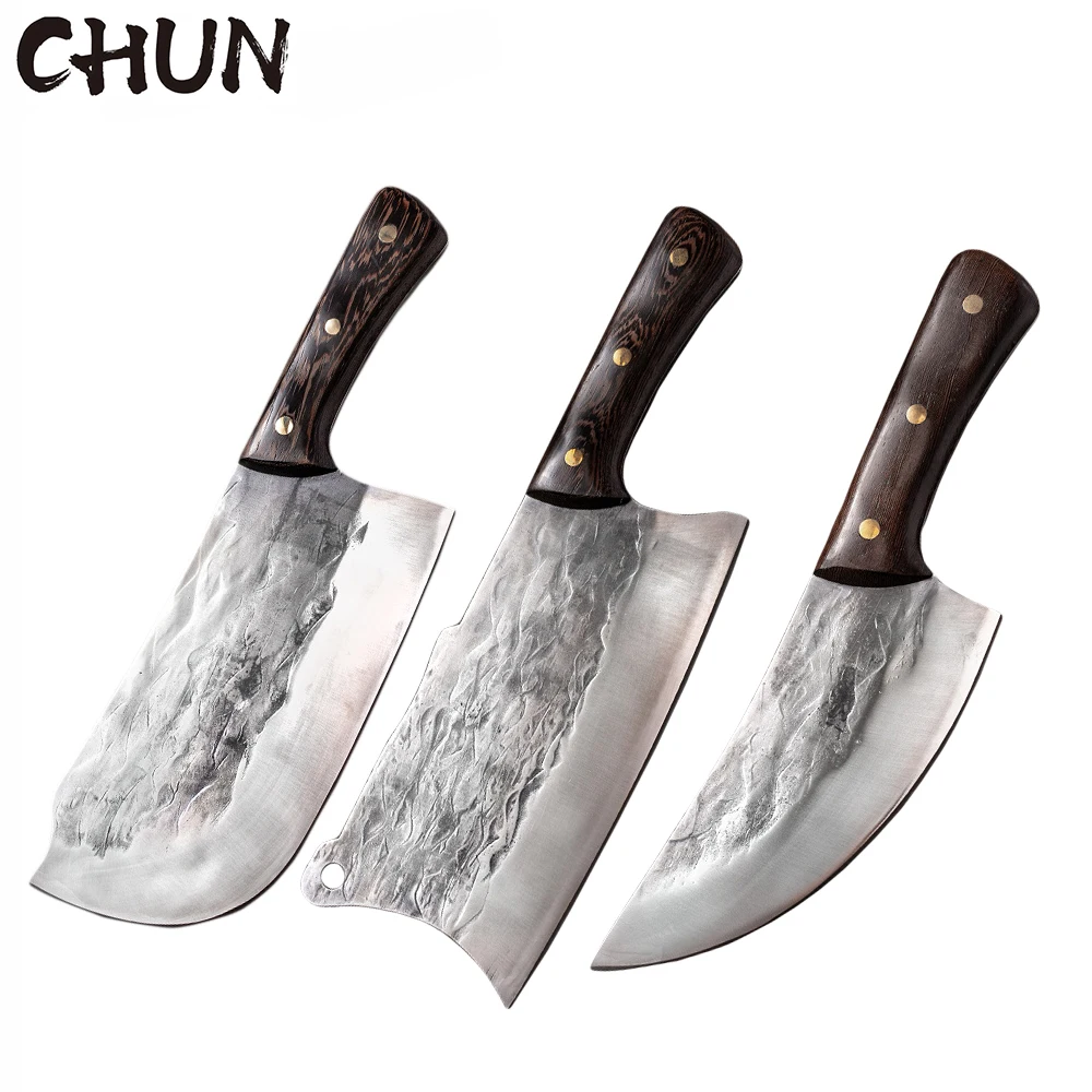 

CHUN Slaughter Boning Knives Set Professional Slaughtering Chef Knife Sets Chinese Hand-made High Carbon Steel Meat Cleavers