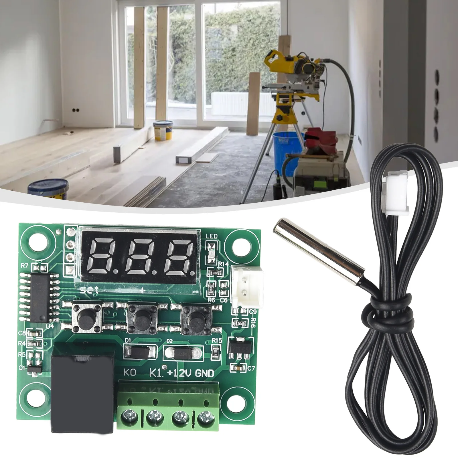 Digital Thermostat Sensor Temperature Control Switch Module Temperature Regulator With Digital Display -50-110°C W1209 12V