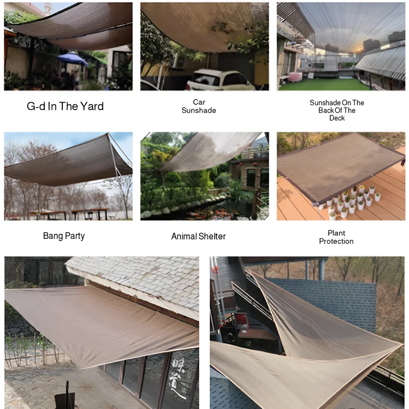 Thickened Sun Protection Net High-density Perforated Edge Sunshade Net Outdoor Courtyard Sunshade Net Garden Plants Sun Shelter image 6