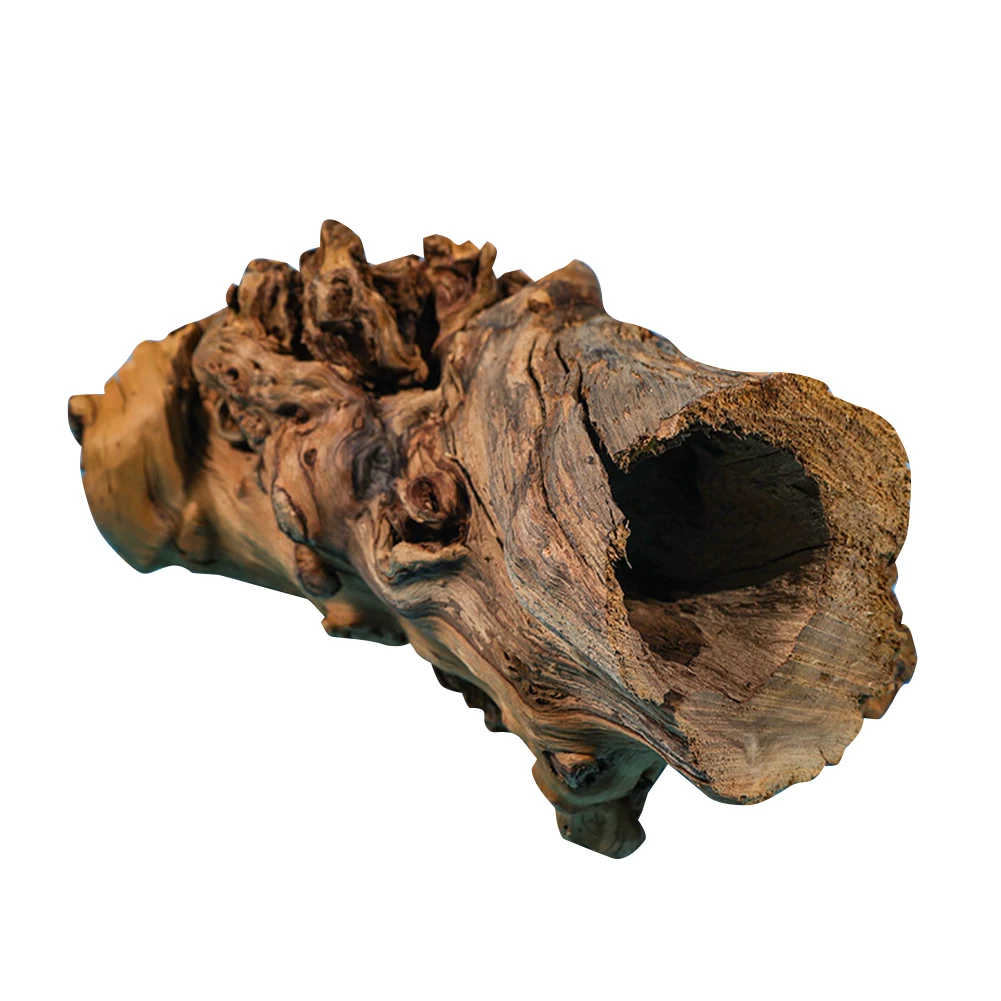 

Aquarium Hideout Caves Fish Tank Hollow Tree Trunk Ornament Wood Hideout Shelter Landscape Decoration For Small Lizards Reptiles