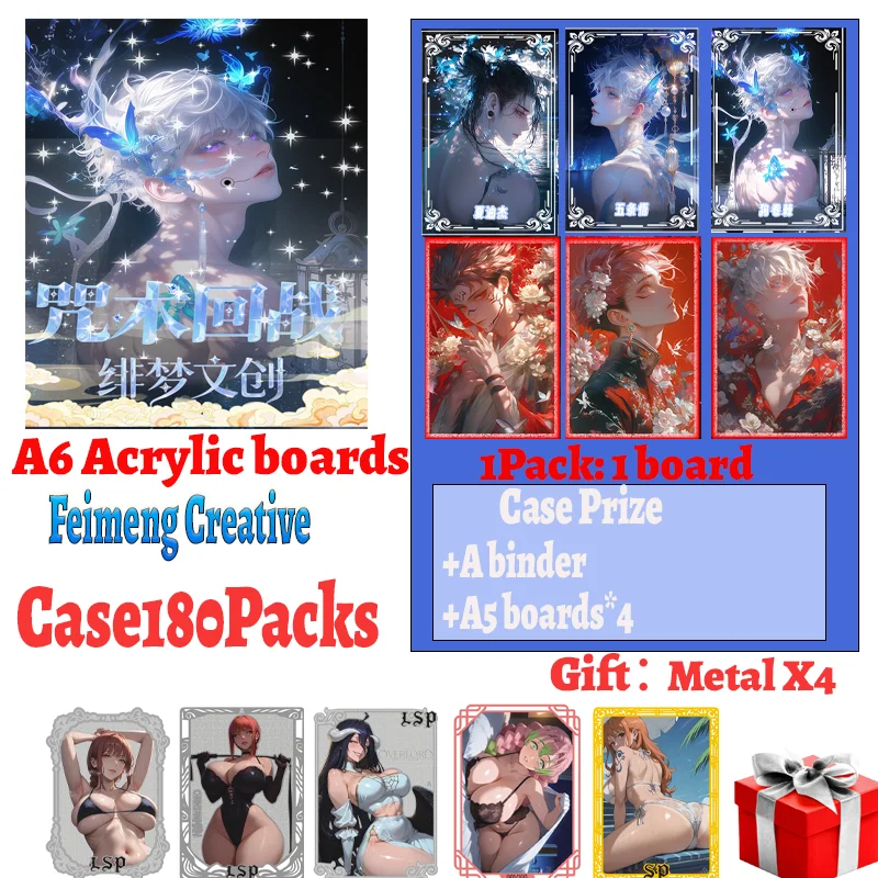 

Original FeiMeng JJK Jujutsu Kaisen A6 Acrylic Boards Collection Card Gojo Doujin Acrylic Painting Rare Booster Hobby Gift