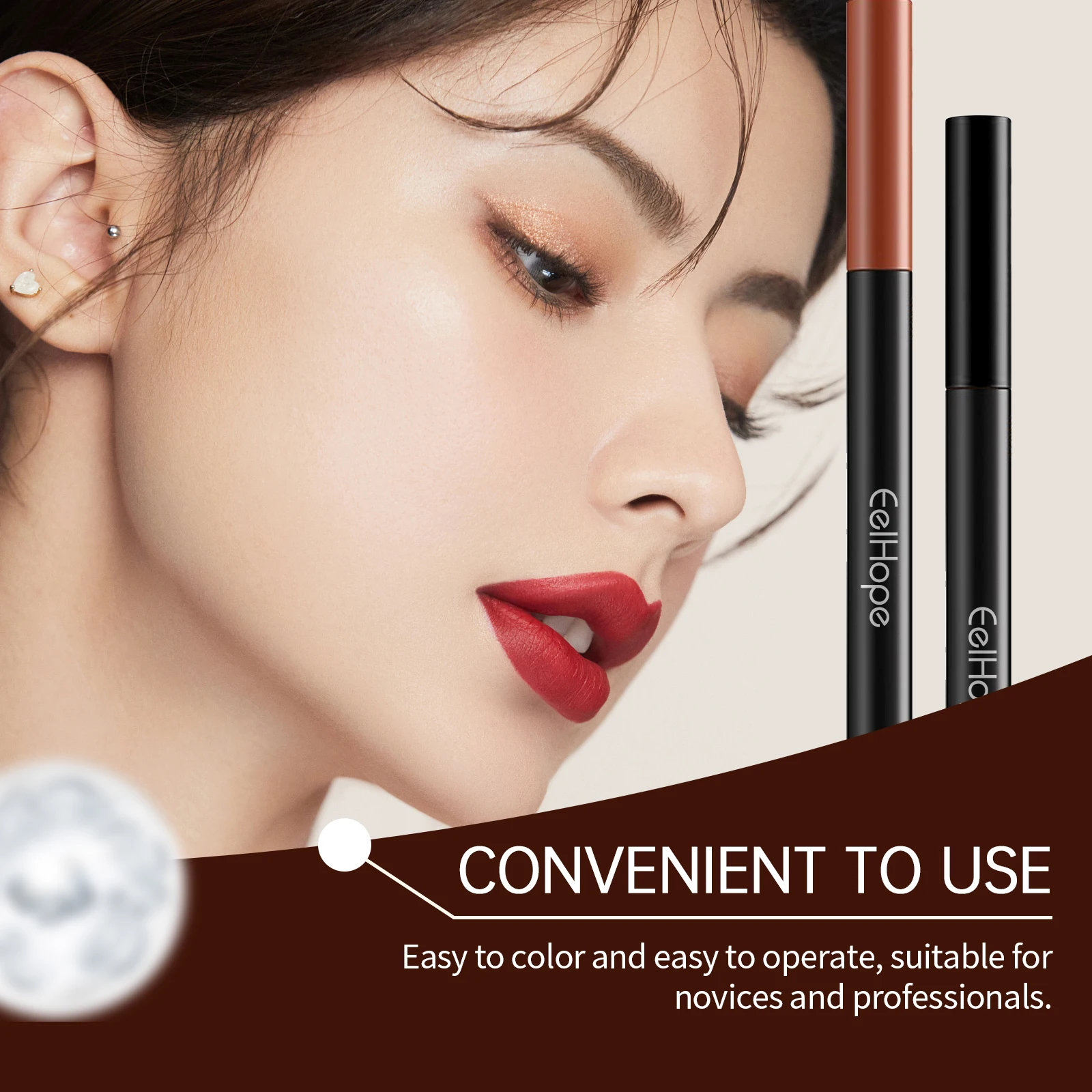 Matita per sopracciglia a 4 punti Lunga durata Impermeabile a prova di sudore Non sbavature Trucco Microblade Matita per sopracciglia ad alto pigmento Cosmetici