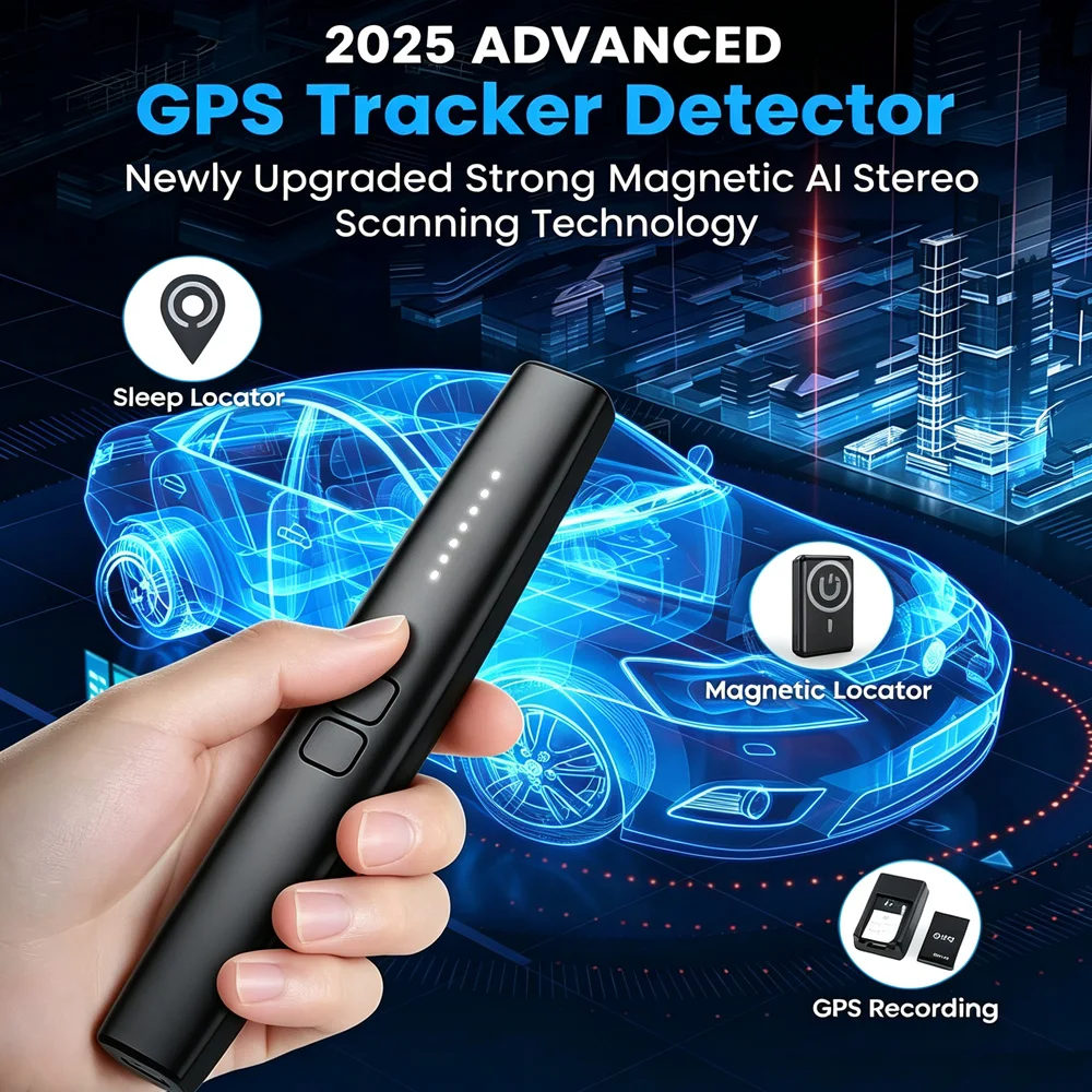 Hidden Camera Detector Enhanced Edition, Anti Spy Detector for Hidden GPS Tracker Listening Device, Portable Privacy Protector