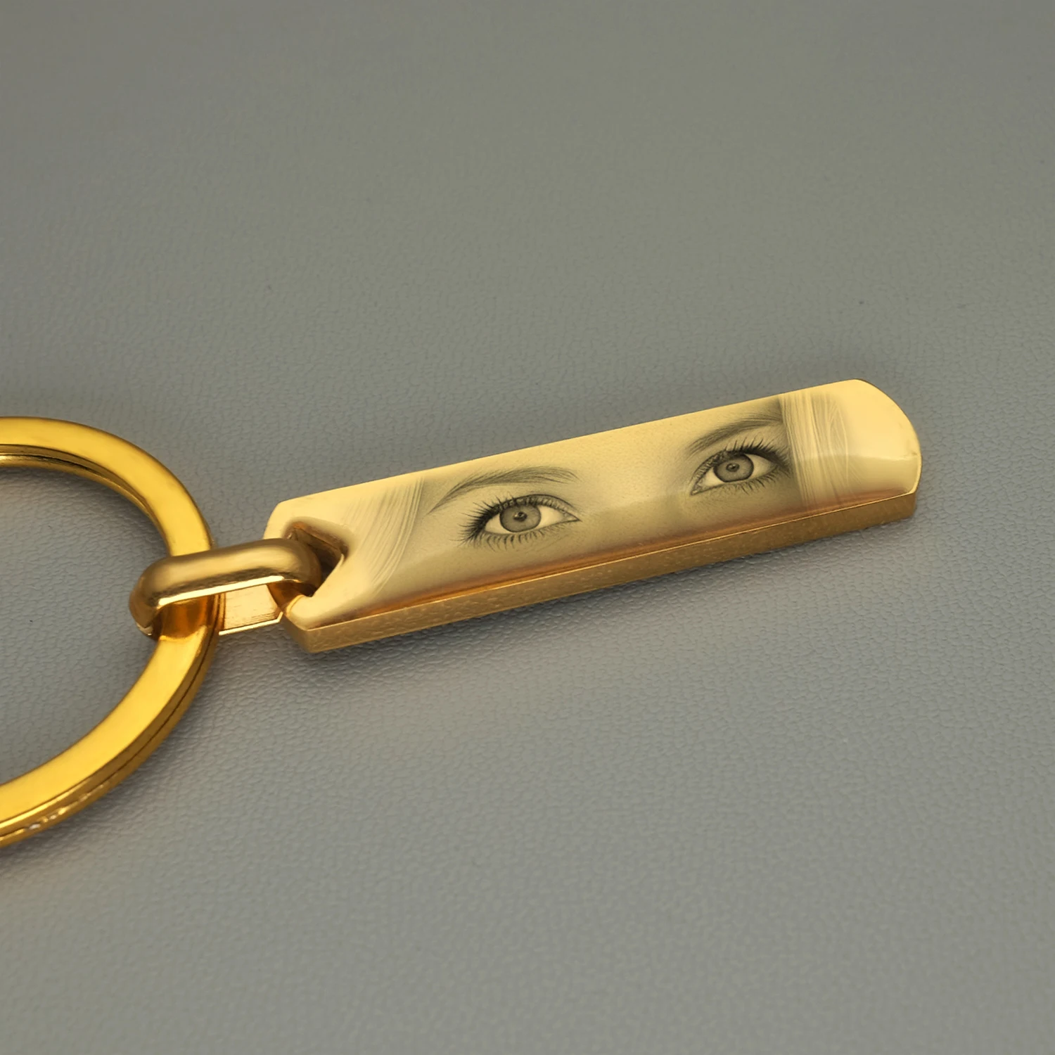 تخصيص عيون صور مفتاح سلسلة عيون محفورة صور زوجين مفتاح سلسلة مجوهرات هدايا للحبيب #6