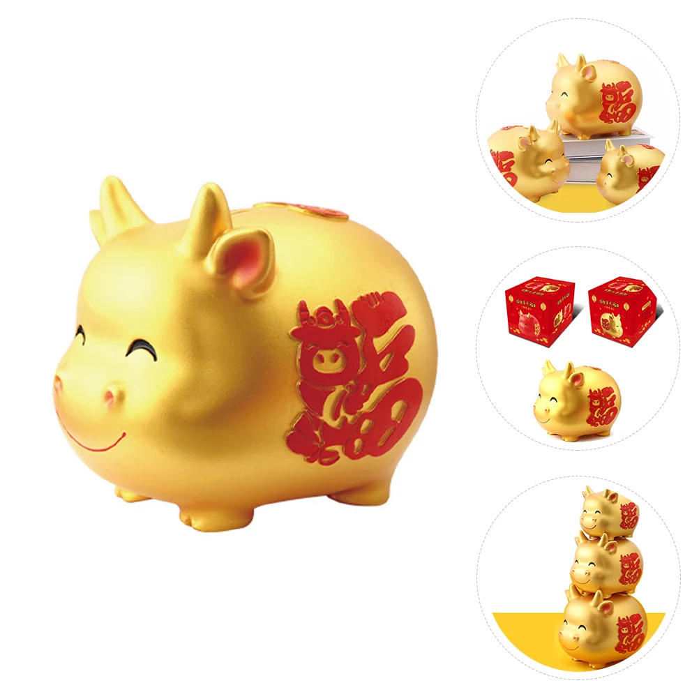 

Pig Bank Mascot Cute Year of Coin Big Chinese Piggy Atm Bull Decoration Home Has