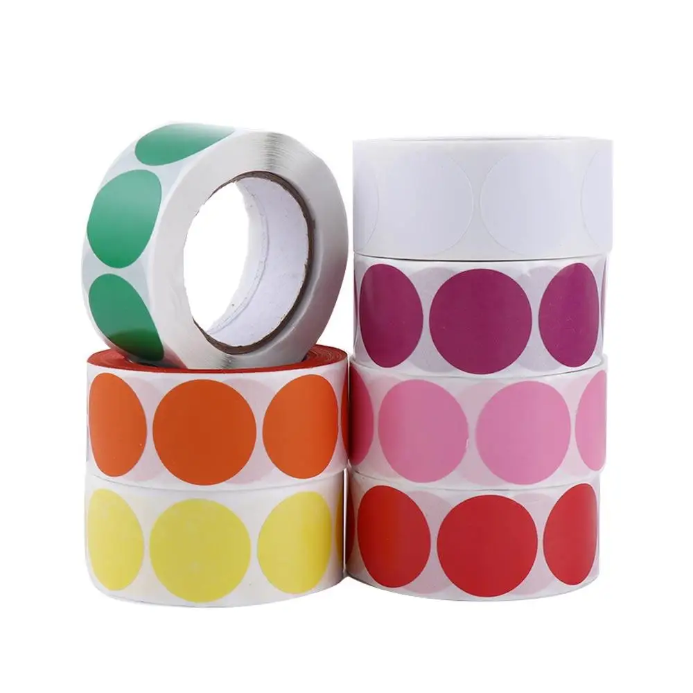 Multipurpose Children's Multicolor DIY 500PCS Non-toxic Paper roll Label Mark Sticker