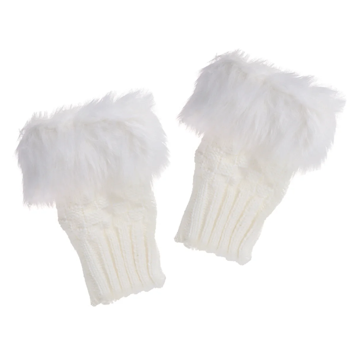 2 set Suede Rabbit Half Finger Warm Winter Soft Flexible Ladies Driving Gloves Womens Suede Gloves For Cycling