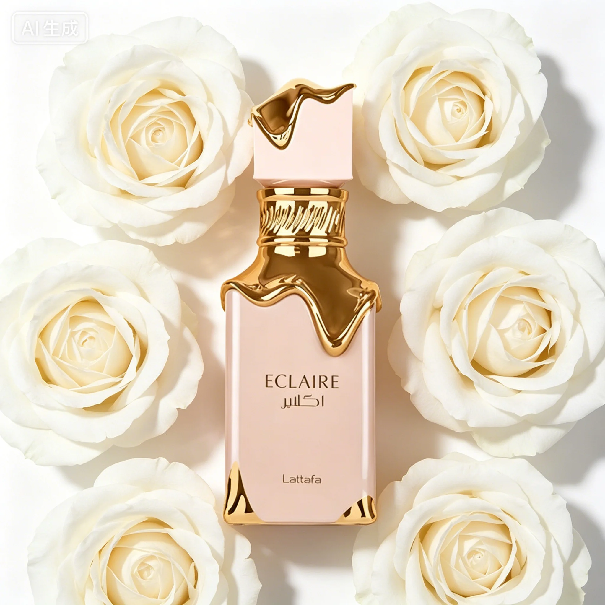 Lattafa Eclaire Eau De Parfum Para Mujer – 3.4 Oz |   Aroma Floral Dulce y Gourmand con Caramelo, Vainilla y Almizcle, Fragancia Indulgente de Larga Duración para Uso Diario