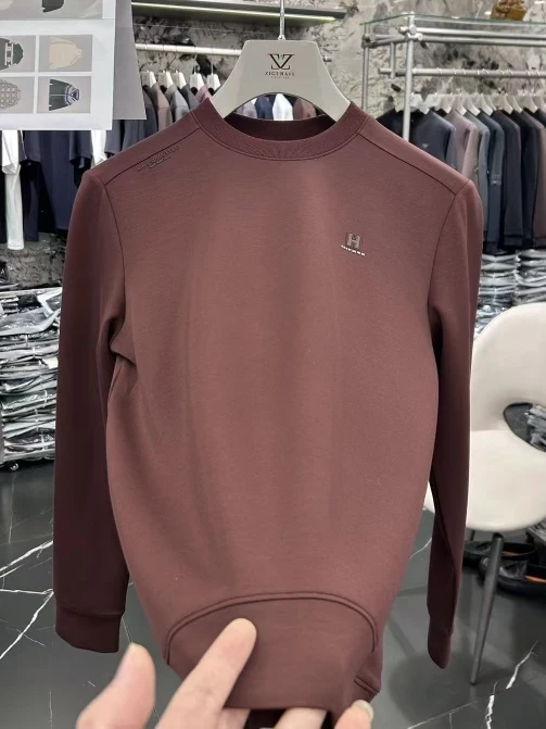 

Модная мужская толстовка с круглым вырезом, новая стильная трендовая модель премиум-класса, элегантная, для весны и осени, деловой стиль