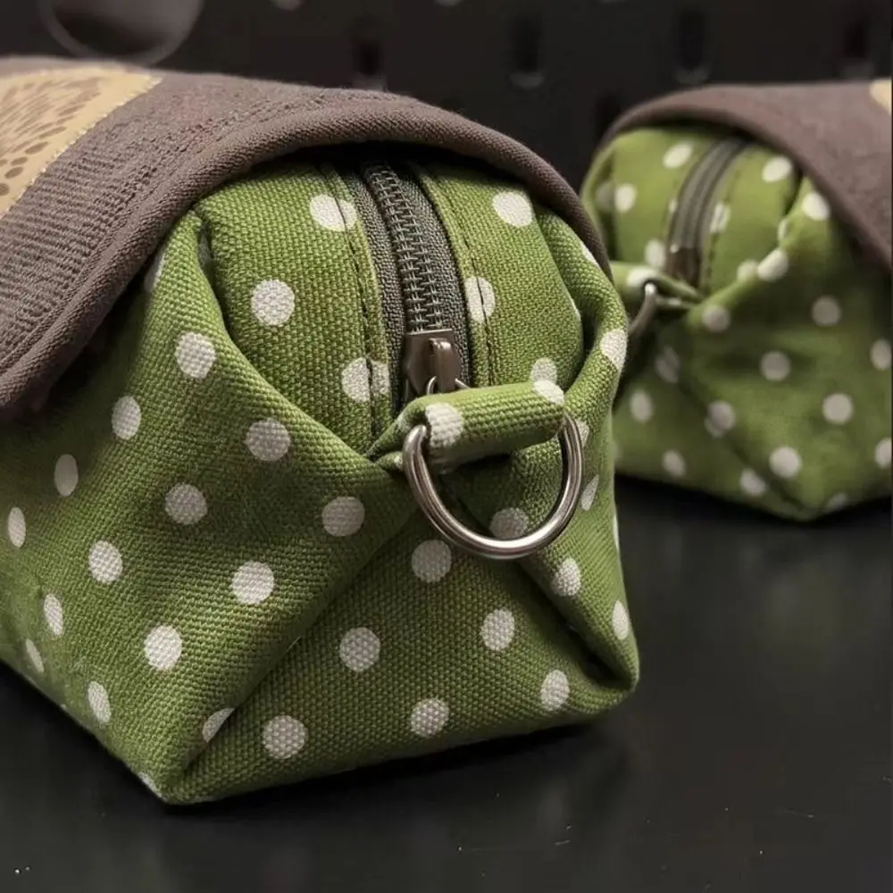 High Quality Cute Hedgehog Pencil Case Large Capacity Dot Pattern Pen Bag Multifunctional Stationery Organizer Students