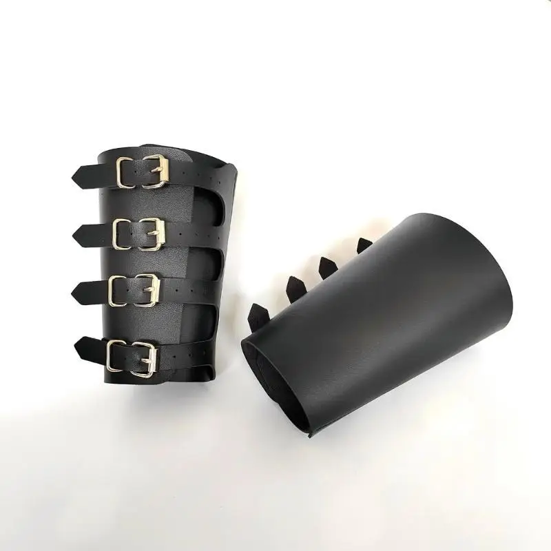 652F VINTAGE PU ARM PROTECTOR สำหรับการถ่ายภาพและขั้นตอนพังก์หัวเข็มขัดขึ้นข้อมือ