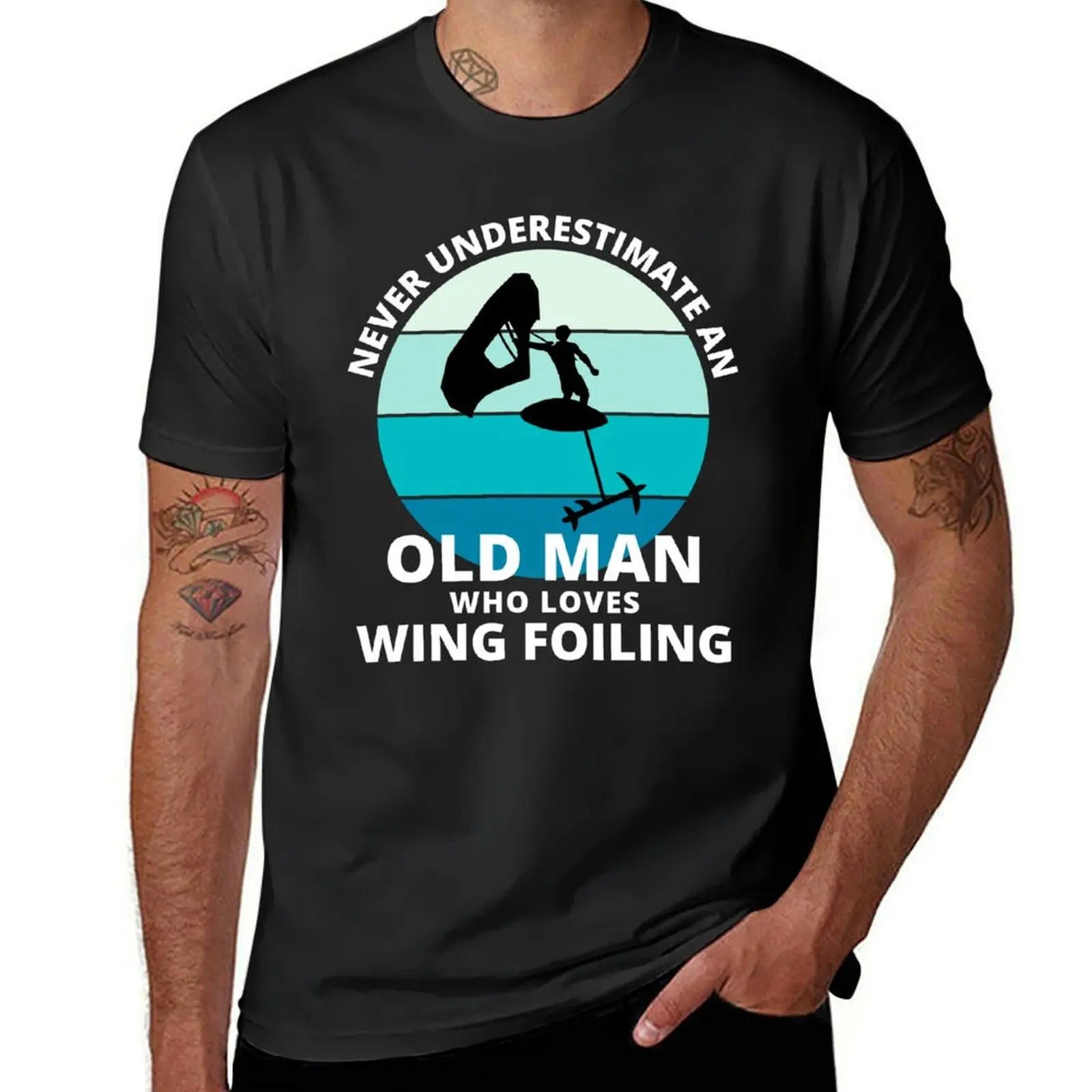 

Wing Foiling Surfing Dad Grandpa Fathers day Funny T-Shirt oversized t shirt Anime t-shirt luxury t-shirt mens funny t shirts