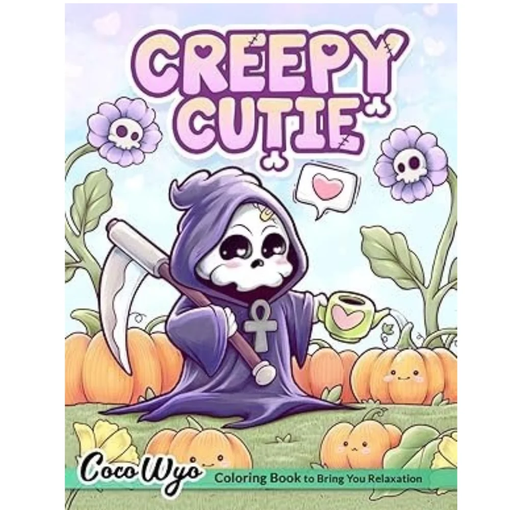 

UYEE Creepy Cutie: Coloring Book for Adults and Teens Featuring Goth Kawaii and Spooky Cute Creatures of All Kinds and Many More