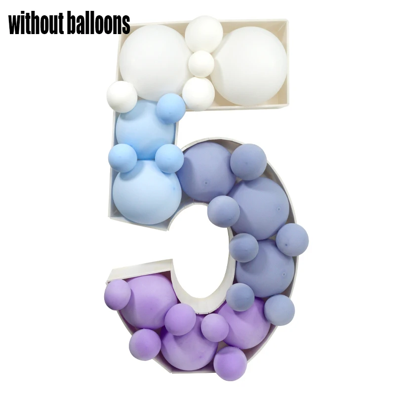 93 cm riesige Figur Ballonfüllbox 1. Geburtstag Ballon Nummer 18 20 30 40 50 Ballonrahmen Jubiläumsdekoration Babyparty – Detail 14