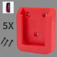 For LIDL Parkside x20 TEAM Drill Performance Battery Holder 5 Pack  Battery Mount Quick Pull  RED  Accessories