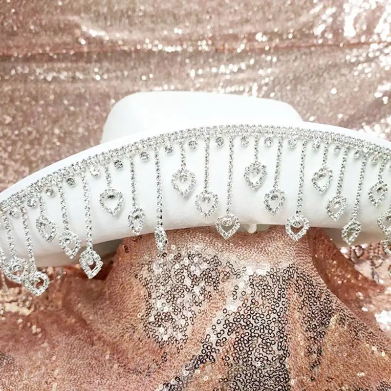 N5KB Cowgirl Hat Shining Tassel Hat Elegante kwastjes kralen Hat Photo Props