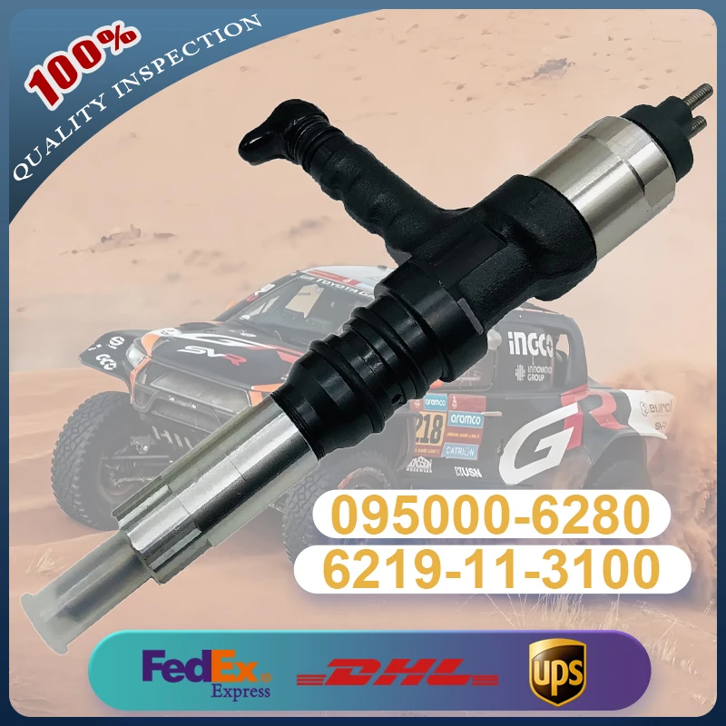 Iniettore di carburante 095000-6280 6219-11-3100 Iniettore Common Rail per motore Komatsu SAA12V140E Autocarro con cassone ribaltabile HD785-7