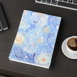 Funda protectora de libro A5, cubierta de libro de tela suave, Protector de libro de imitación de pintura al óleo, funda de libro ajustable