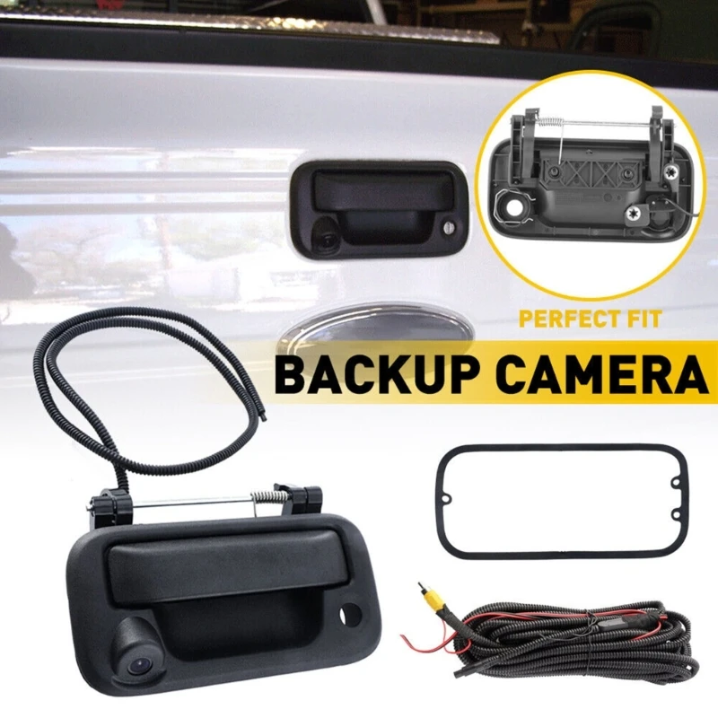 Waterproof Rear Door Tailgate Handle with Backup Camera Compatible for F150 F250 F350 F450 8L3Z9943400AC 8L3Z-9943400AC