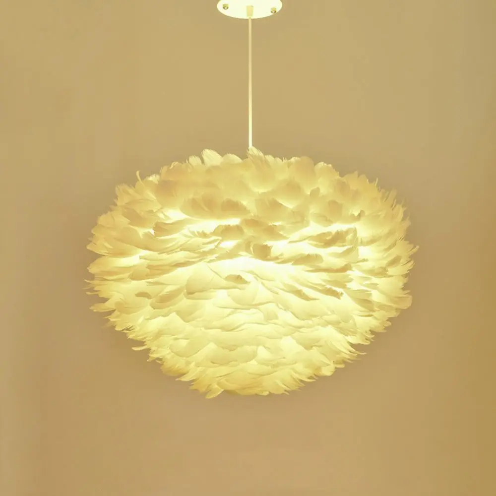 

Feather Ball Bedroom Pendant Lamp Creative Study Room Pendant Light Kid's Room Pendant Lights