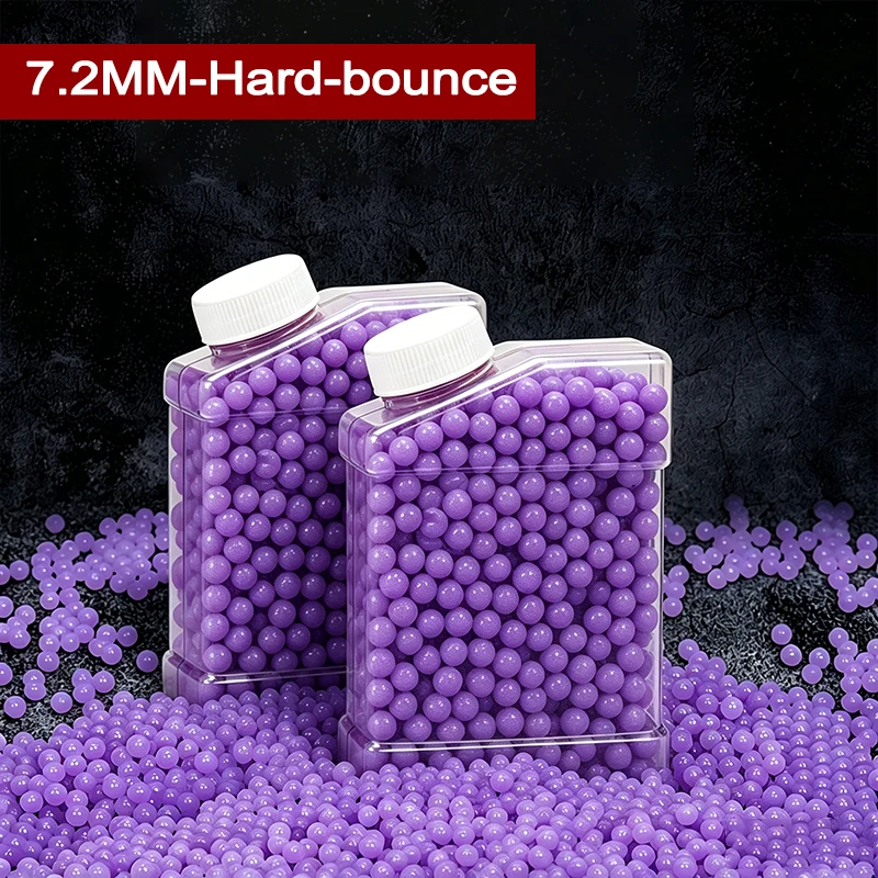 

Purple 7.2mm Hard Round BB Balls Safe Plastic Pellets Outdoor Shooting Game Toy Gun Accessories-1Y