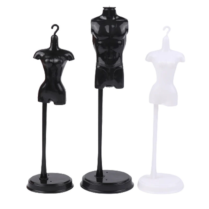 Mini présentoir debout pour robe et vêtements, échelle innovante 1:6, support noir et blanc, accessoires de beurre, mannequin bricolage, 1 pièce