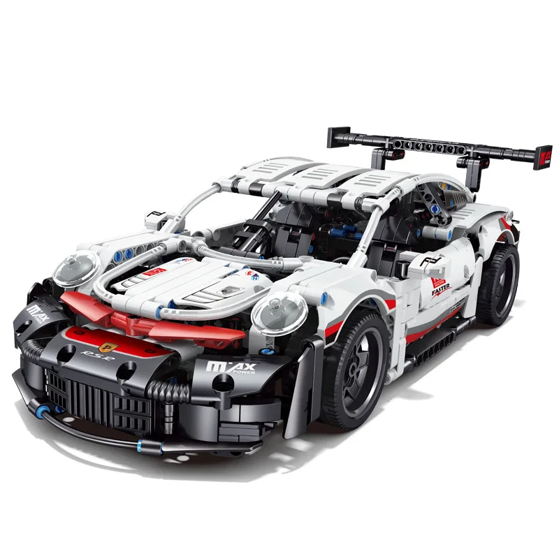 

Строительные блоки, модель спортивного автомобиля для механика, набор для строительства гоночного трека, креативный подарок для мальчиков и детей
