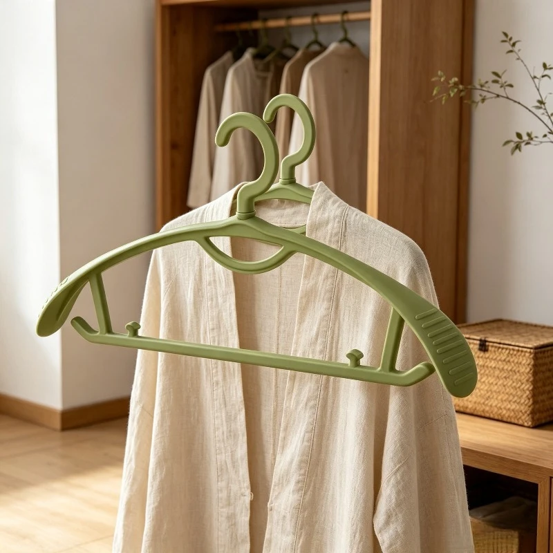 Extra Wide Non-slip Hanger for Clothes, Thick Heavy Duty Mark-proof Garment Organizer Rack for Closet, Durable Laundry Holder.