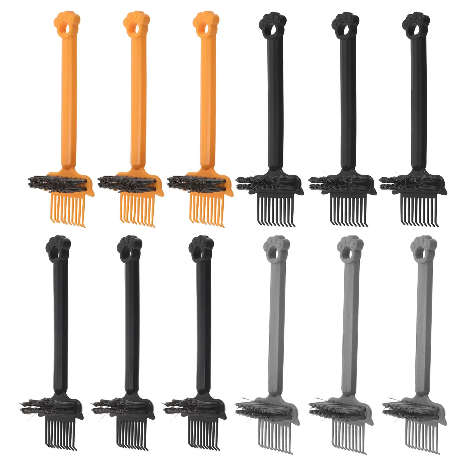 12Pcs Hair Brush Cleaner Rake Tool for Dust Removal – Portable Mini Comb Cleaner for Home Salon Travel Maintenance
