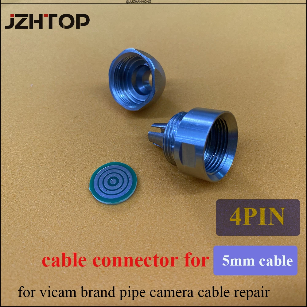 4Pin 5mm Cable Repair Kit Connector Replacement For Vicam Pipe Inspection Camera System Broken