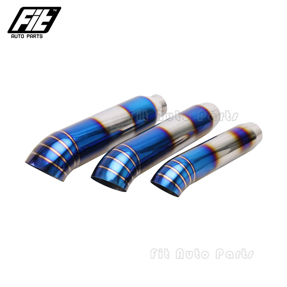 

67mm Universal Car Muffler End Pipe Stainless Steel single Exhaust Tip Auto racing pipe