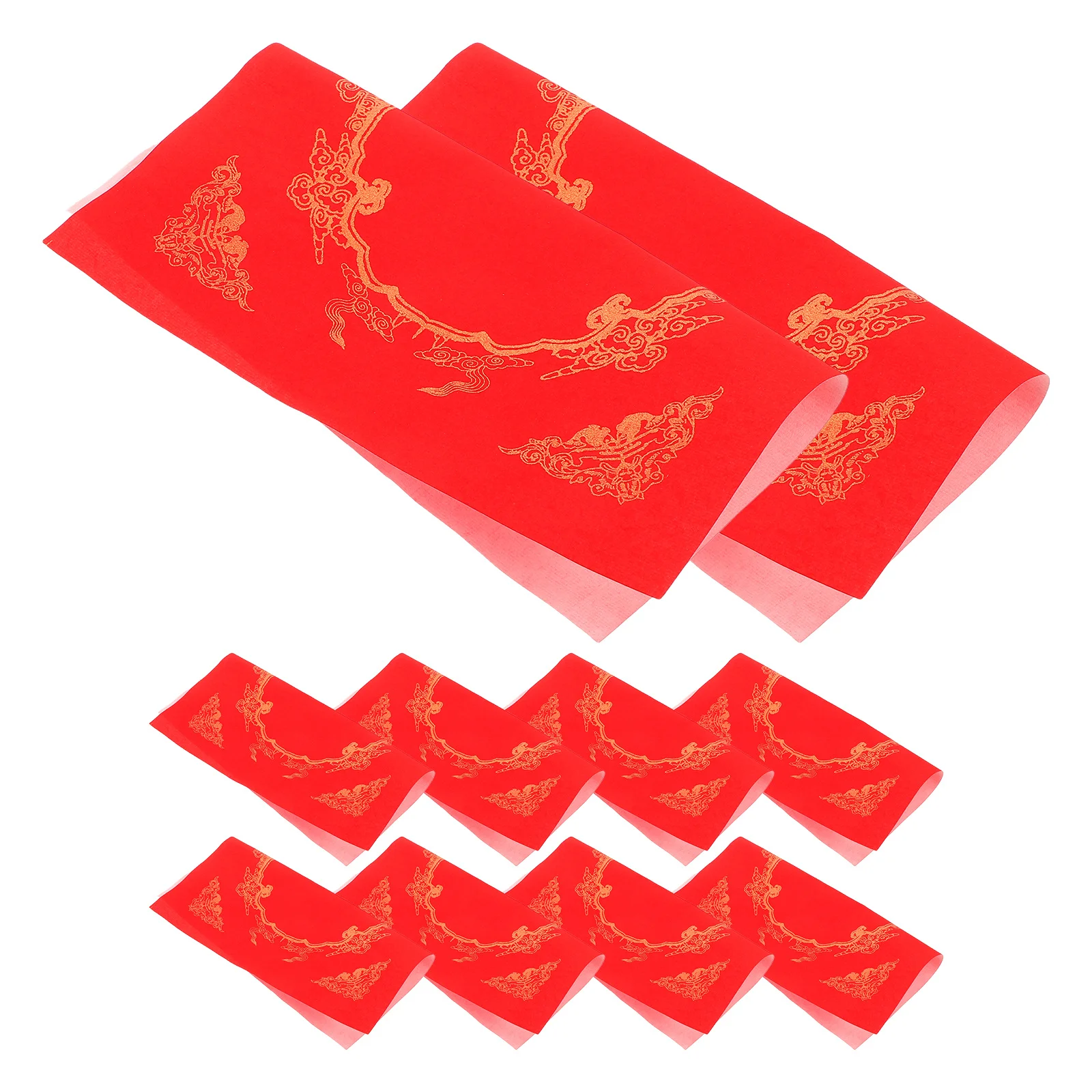 

20 Sheets Chunlian Paper Spring Festival Couplets Set Red Xuan Paper with Handwritten Fu for Door Decoration Traditional Chinese