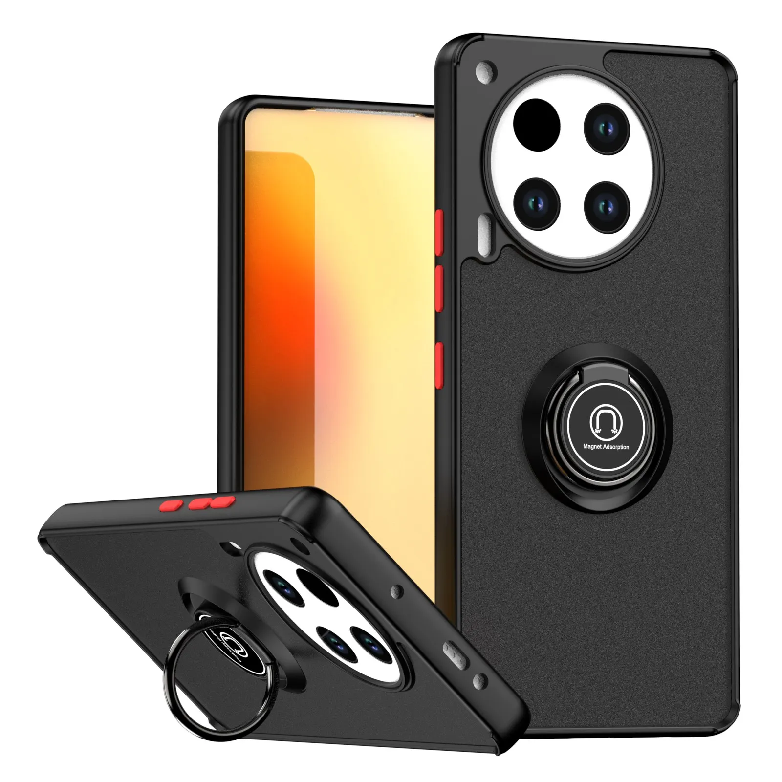 Funda for Tecno Camon 30 4G Camon 30 Pro 5G Case Armor Holder Magnetic Ring Stand Cover Full Protective Shockproof Back Cover