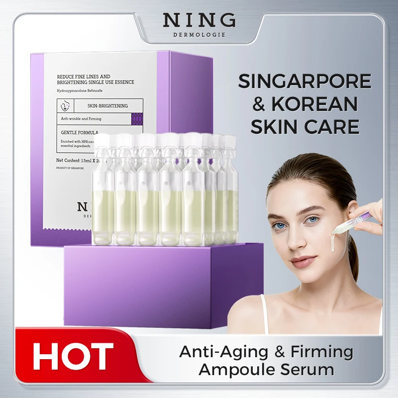 Anti-Wrinkle Ampoule Serum with Retinol & Peptides – Anti-Aging, Brightening, Firming & Hydrating Single-Use Essence