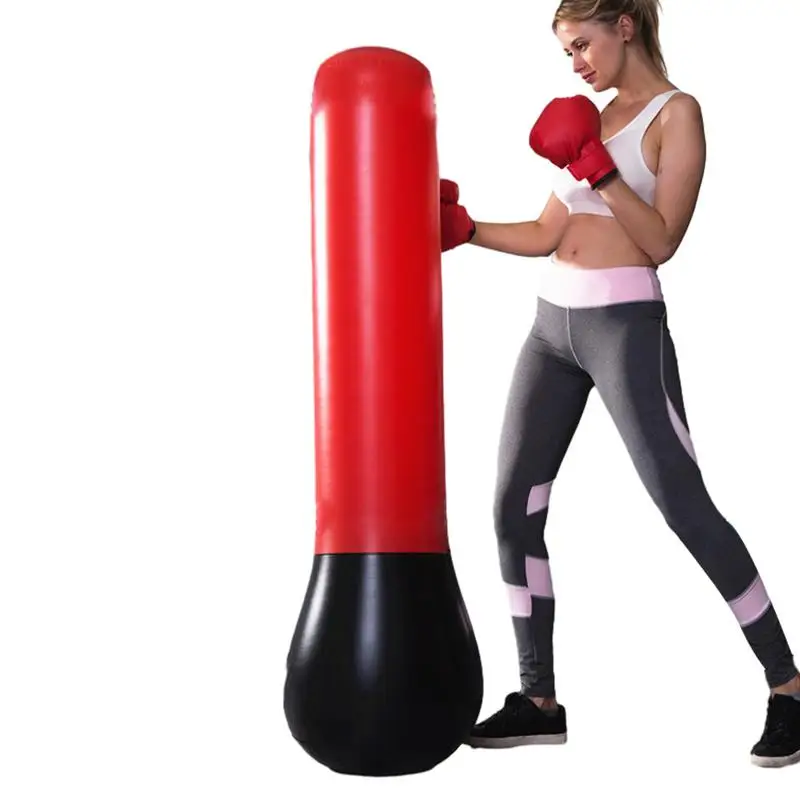 Punching Bag Standing Interactive Toys Inflatable Punching Bag Heavy Boxing Bag Free-Standing Target Stand 150cm/59inch Punching