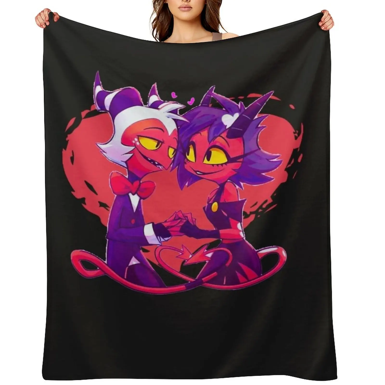 

Helluva Boss Millie Throw Blanket warm for winter Furrys cosplay anime wednesday Blankets