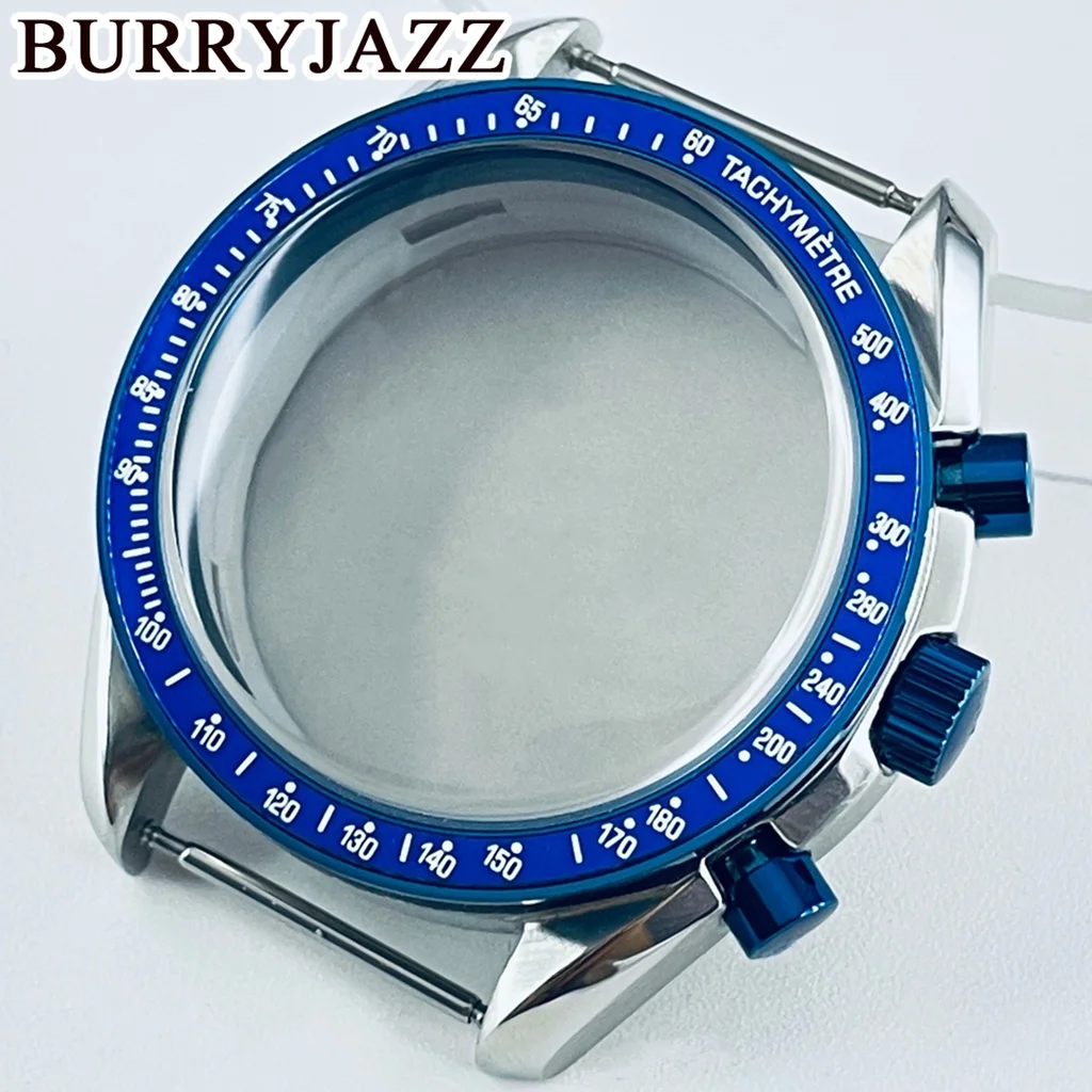 

40mm VK63 Chronograph Watch Case With Coated Glass Watch Parts Accessories For VK63 VK63A Movement Compatible with 20mm Strap