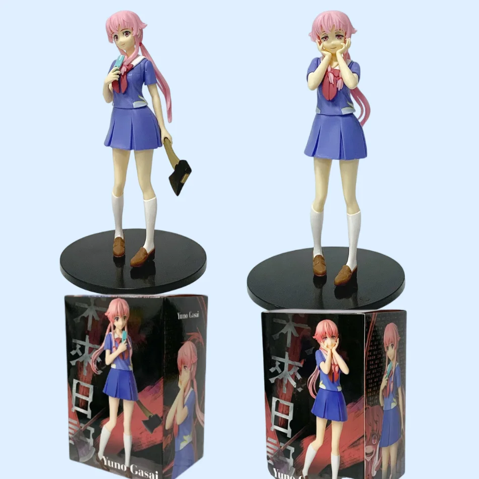 Future Diary REDIAL Yuno Gasai Yukiteru Amano uniforme escolar figura de Anime Bishoujo modelo juguete Fans regalos de cumpleaños y vacaciones