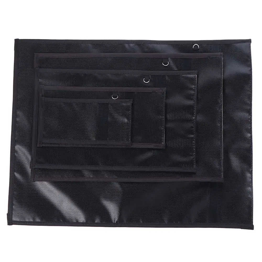 Waterproof RFID Signal Blocking Pouch Signal Blocker Black Signal Shielding Bag Document Bag Fireproof Faraday Pouch