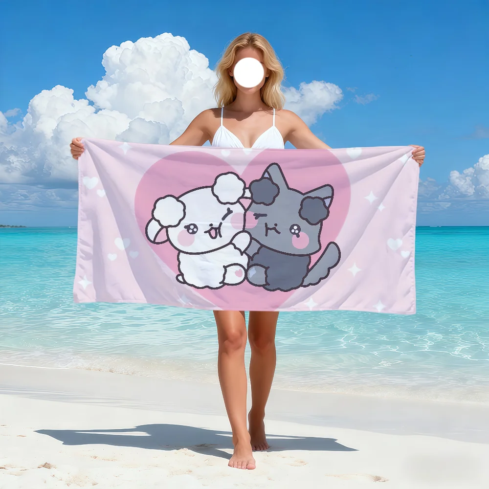 kawaii cartoon C-Cheer Cheer L-Lambs Towel Soft Quick Dry Beach Towels for Gift Travel Gym bathing Spa Camp sport Pool Towel