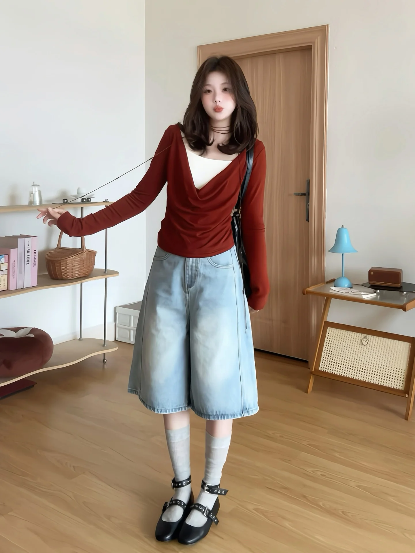 

Джинсы SALT Spring Summer Heavyweight из плотного денима, женские, с высокой талией, свободного кроя, повседневные, стильные, из смесового хлопка